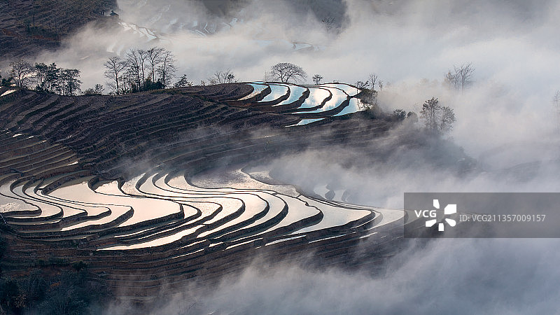 哈尼梯田图片素材