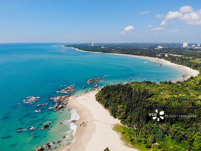 海南文昌：淇水湾的美丽风光图片素材