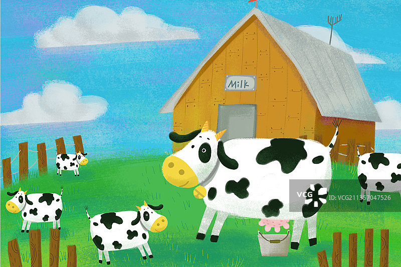 奶牛们图片素材