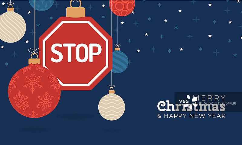 圣诞节道路停车标志卡片图片素材