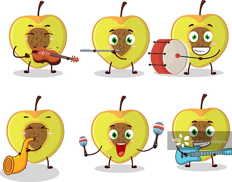 桃子片卡通形象图片素材