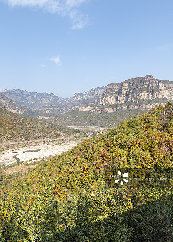 河南林州市石板岩乡太行山太行大峡谷平湖风光图片素材