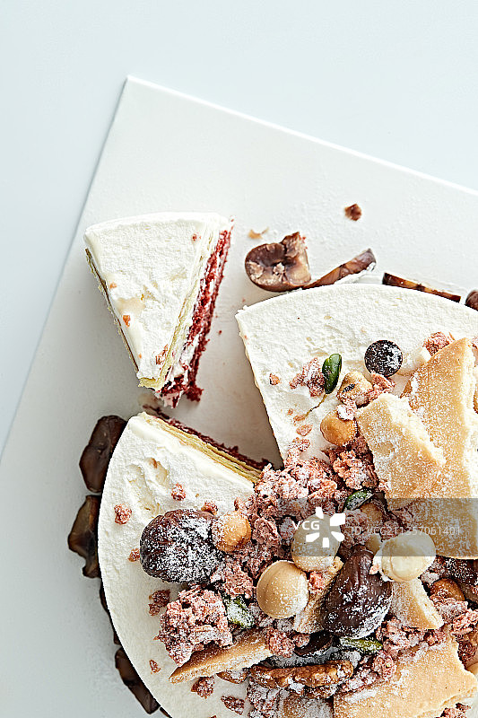 鲜奶油板栗坚果曲奇饼洛丽塔蛋糕图片素材