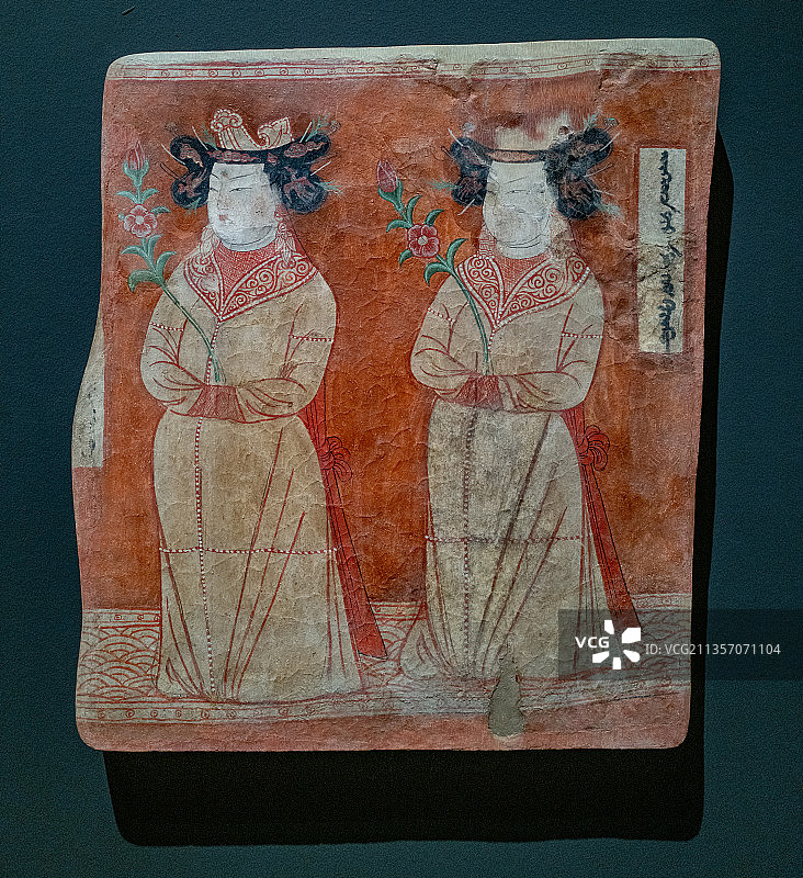 柏林亚洲艺术博物馆藏新疆石窟壁画图片素材