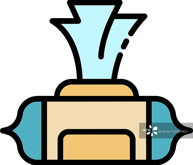 湿巾包装轮廓图标图片素材