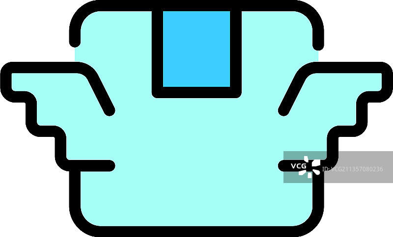 快速送货上门图标彩色轮廓图片素材