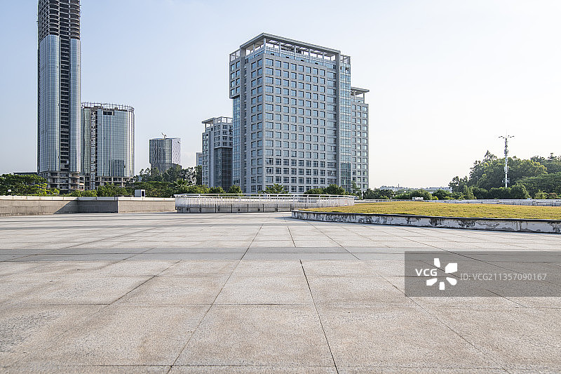 城市建筑和广场地面图片素材