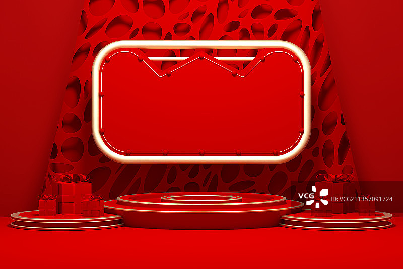 3D节日电商促销商品背景海报图片素材