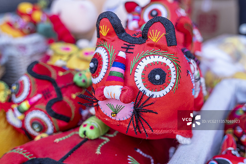 手工艺品布老虎局部图片素材