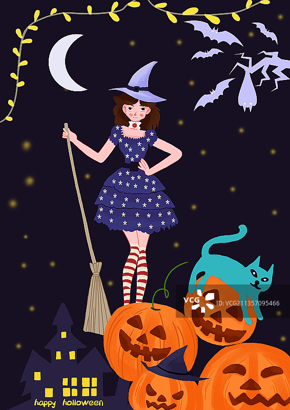 万圣节节日插画图片素材