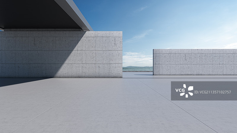 三维渲染的人造空间别墅汽车背景图图片素材