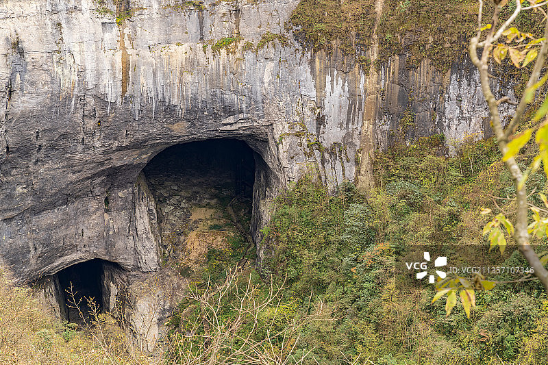 坪坝营森林公园四洞峡风景图片素材