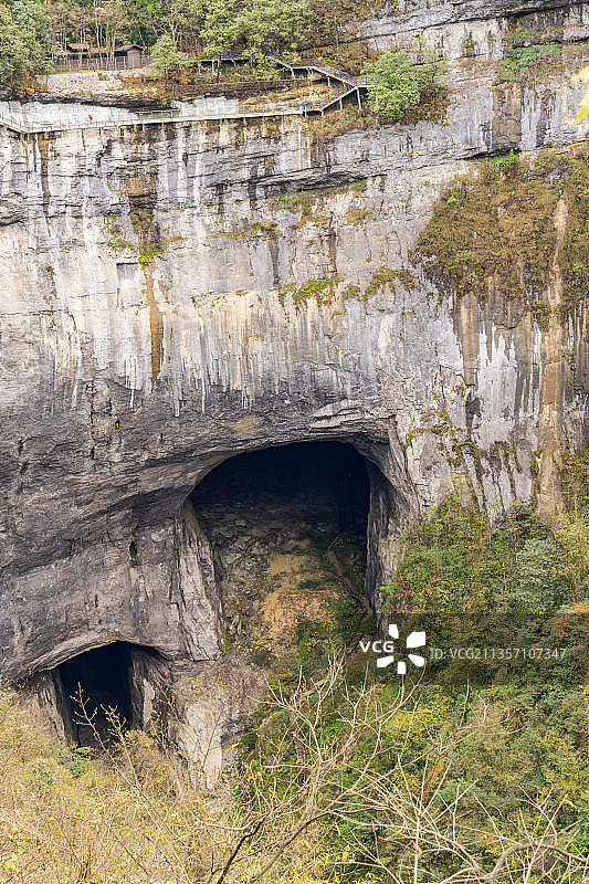 坪坝营森林公园四洞峡风景图片素材