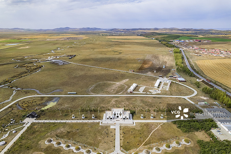 河北坝上草原大汗行宫风光图片素材
