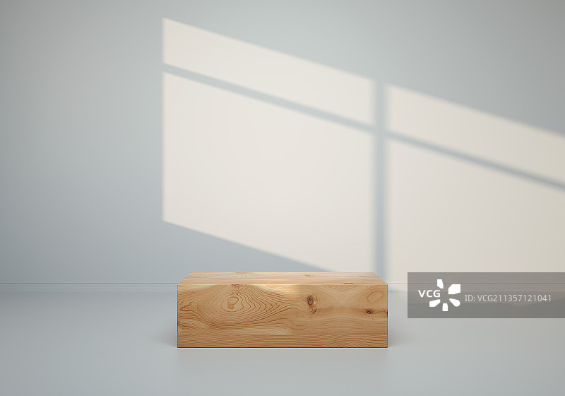 桌子上靠白色背景的木块特写图片素材