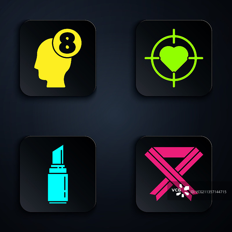 乳腺癌防治丝带与3月8日元素合集图片素材