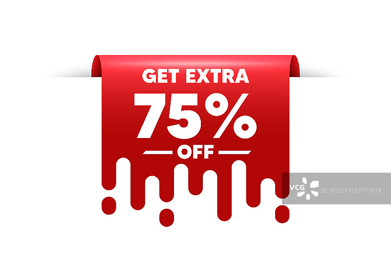 额外七五折促销优惠标志图片素材