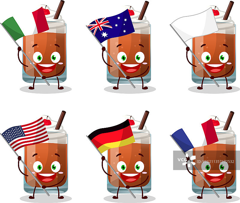 卡通沙士汽水冰淇淋图片素材