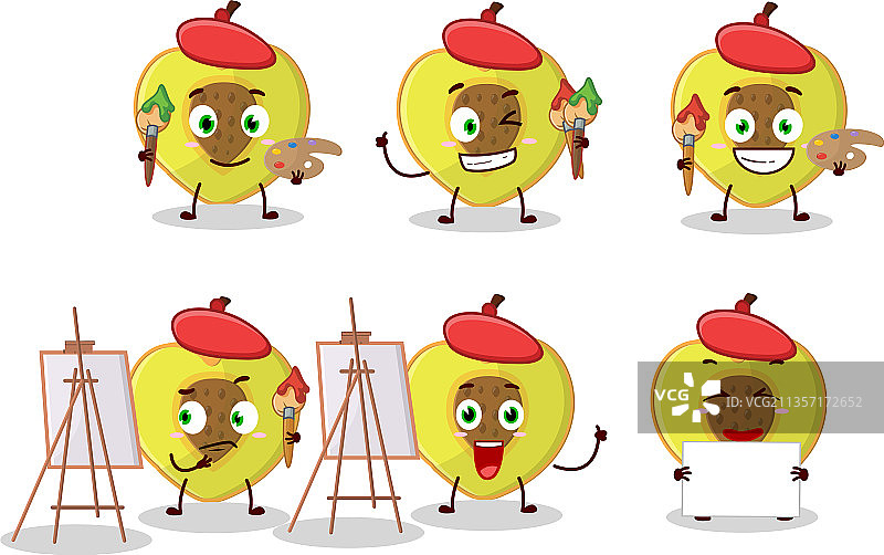 桃子切片卡通艺术图片素材