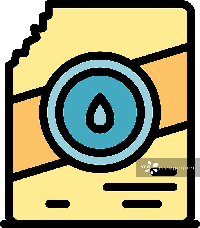 开启柔顺剂包装图标彩色轮廓图片素材