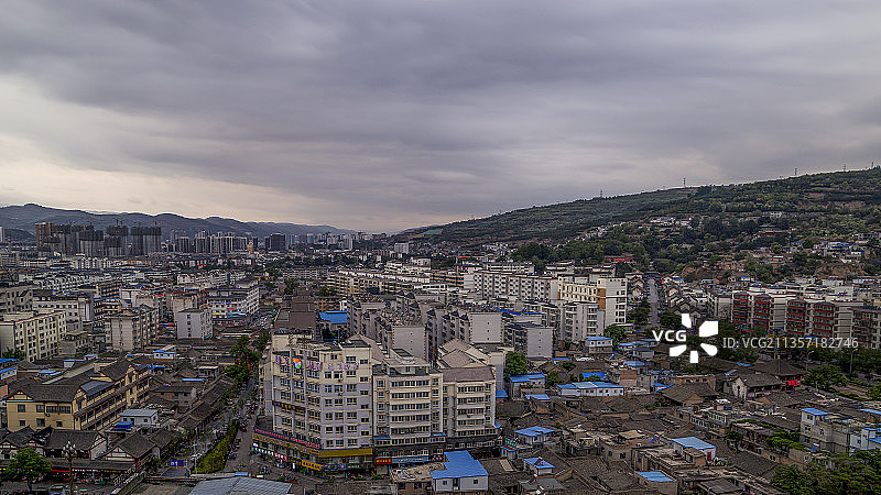 中国甘肃省天水市城市风光图片素材