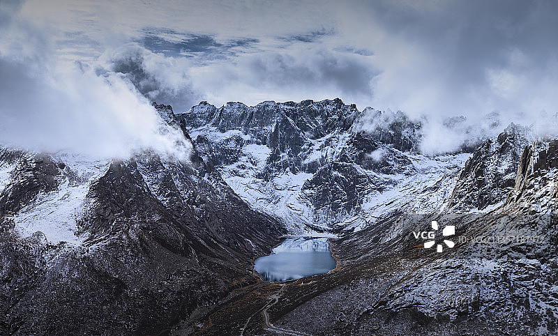 藏区十大神山阿坝莲宝叶则景区图片素材