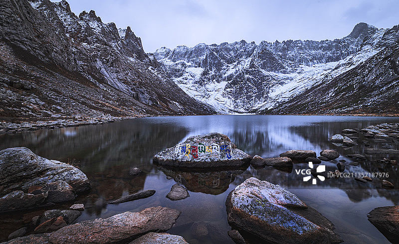 藏区十大神山阿坝莲宝叶则景区图片素材