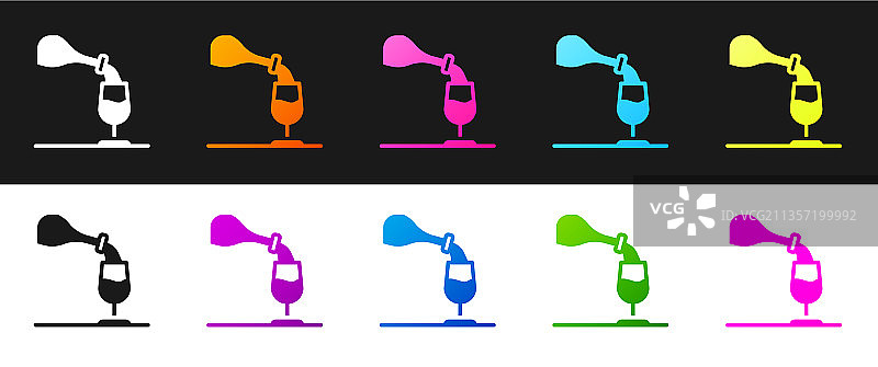 品酒图标组合图片素材