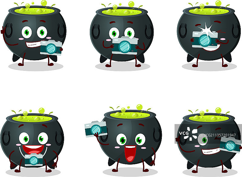 手拿巫婆的摄影师表情图片素材