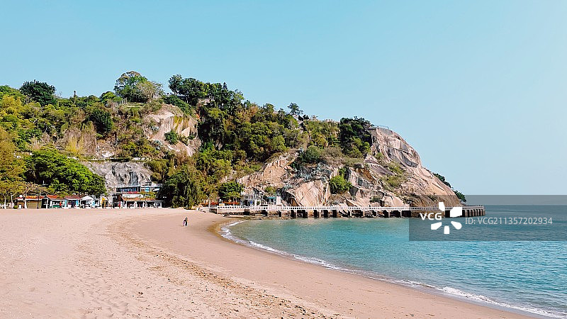 厦门鼓浪屿环岛路美华沙滩图片素材