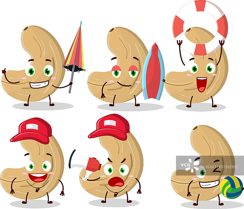 快乐表情腰果卡通人物图片素材