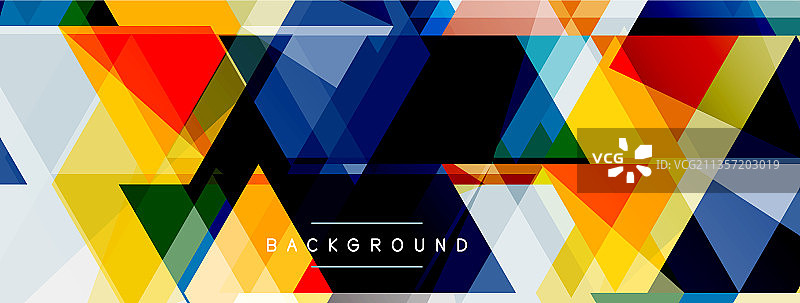 彩色三角形构成几何抽象图片素材