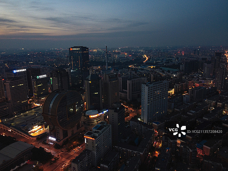 沈阳 沈河区 金融中心夜景 方圆大厦 金利大厦 嘉兴国际 财图片素材