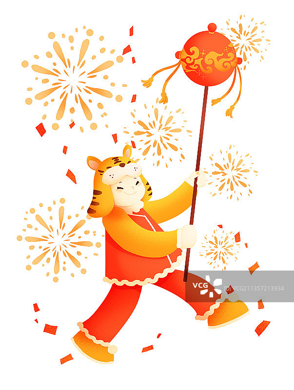 新年，春节，2022，插画，素材图片素材