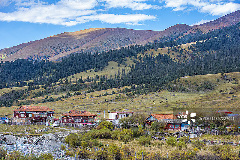 玉科大草原秋天风光 玉科大草原 玉科镇 道孚县 玉科草原图片素材