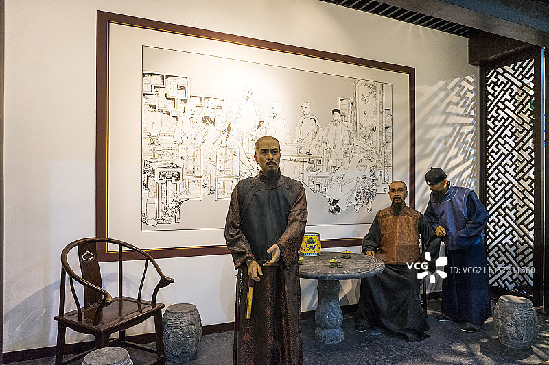 中国古代清朝大户人家生活场景图片素材