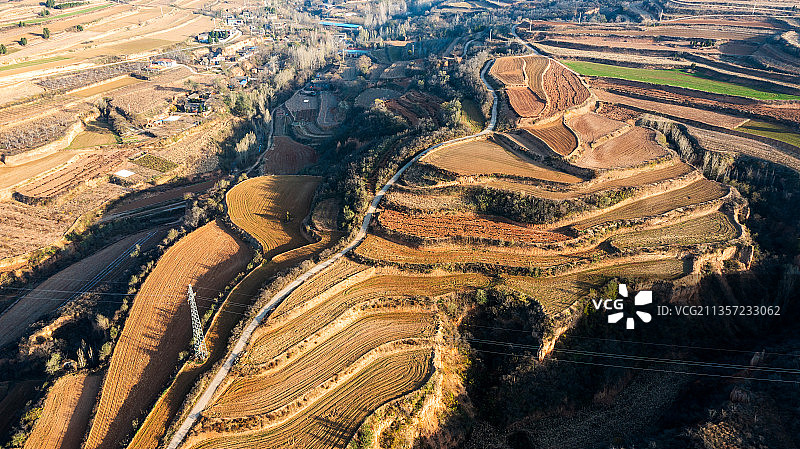 梯田风光图片素材