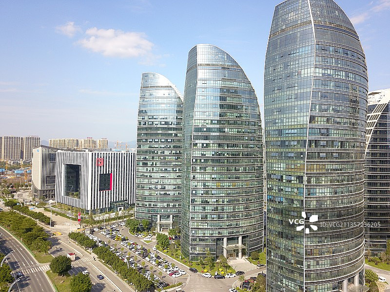 无人机福州闽候高新区城市风光图片素材
