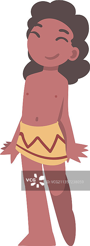 身穿传统部落服装的非洲小女孩图片素材