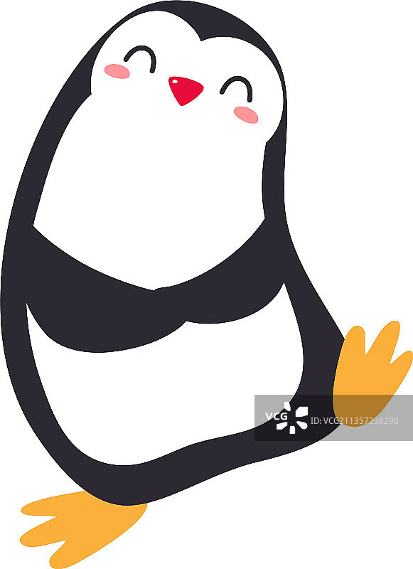 北极动物可爱企鹅摇摆微笑图片素材