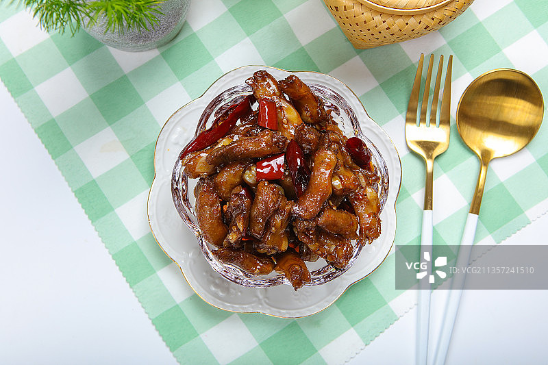 麻辣鸡脚筋图片素材