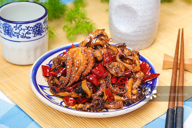 麻辣八爪鱼图片素材