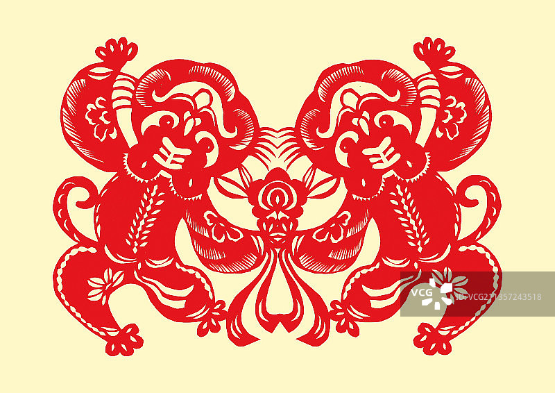 剪纸虎图片素材