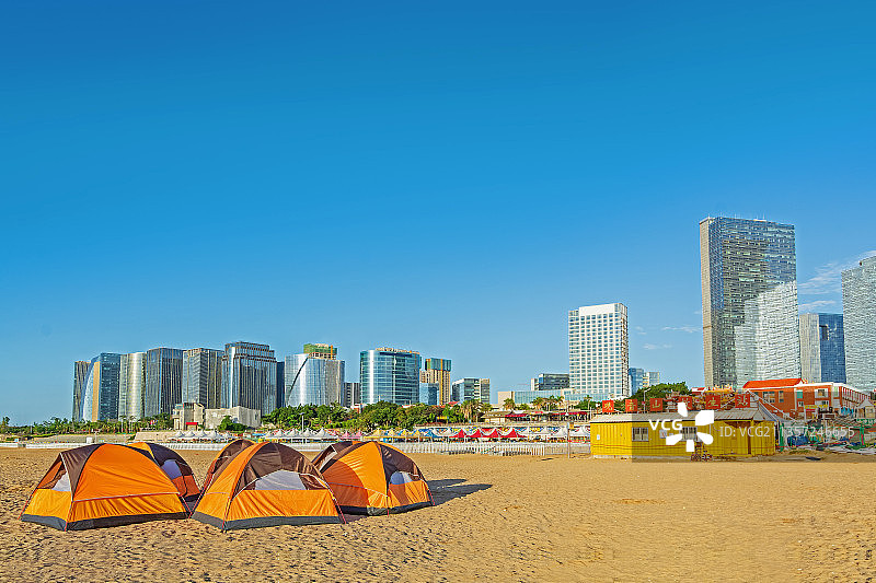 厦门观音山沙滩图片素材