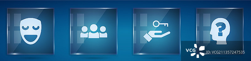 喜剧面具用户群解决方案图片素材