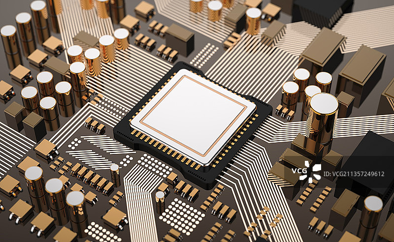 芯片渲染图图片素材