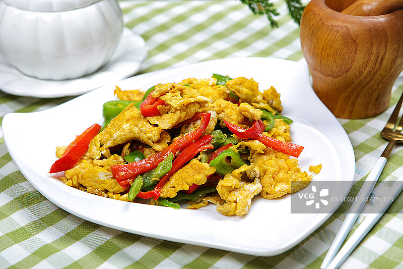 辣椒炒鸡蛋图片素材