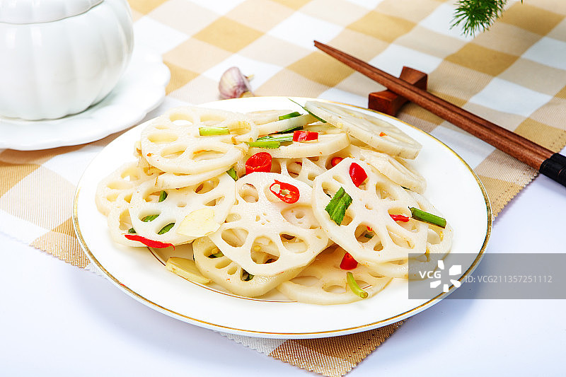 凉拌藕片图片素材