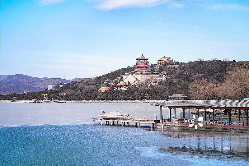 颐和园冬景图片素材