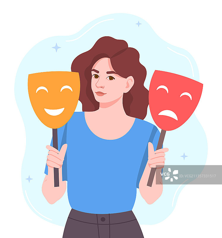 戴着面具的女人图片素材